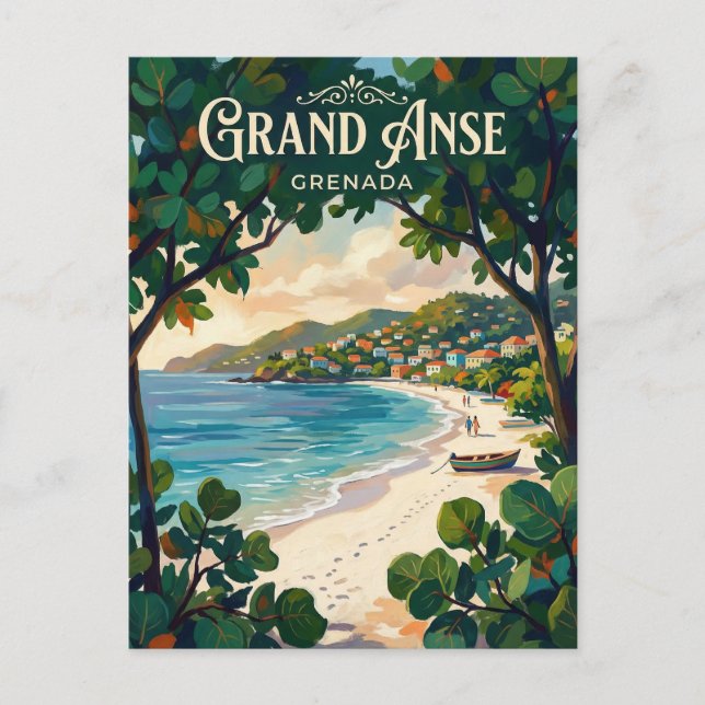 Carte Postale Plage de Grand Anse Grenade (Devant)