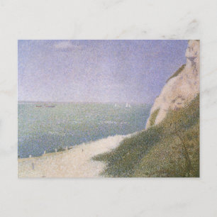 Carte Postale Plage de Honfleur par Georges Seurat, Art Vintage
