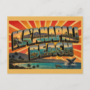 Carte Postale Plage de Kaanapali Hawaii Sable Blanc Récif de Cor