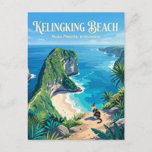 Carte Postale Plage de Kelingking Indonésie
