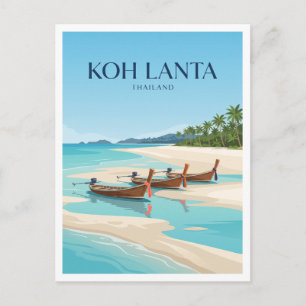 Carte Postale Plage de Klong Dao Saladan Thaïlande Voyage Cadeau