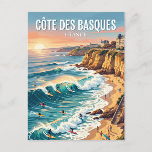Carte Postale Plage de la Côte des Basques France