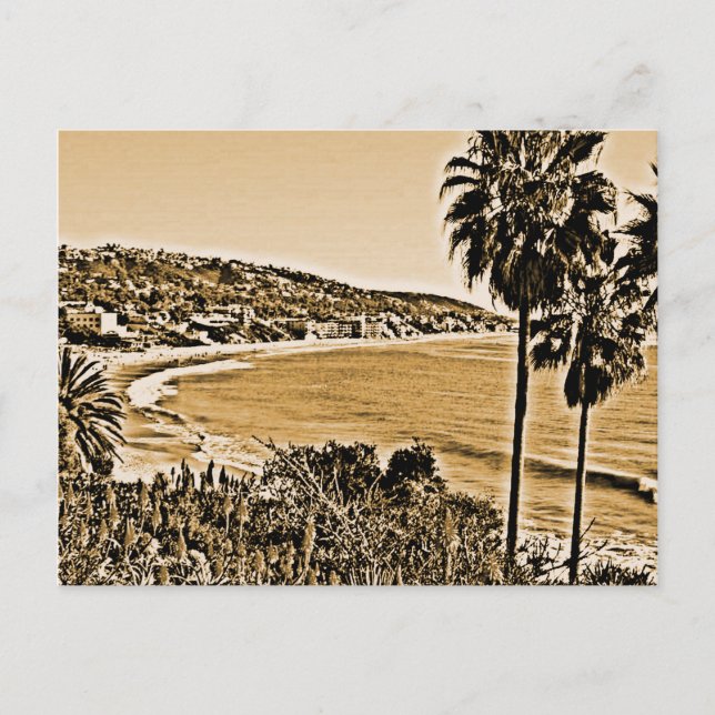 Carte Postale plage de laguna vintage (Devant)