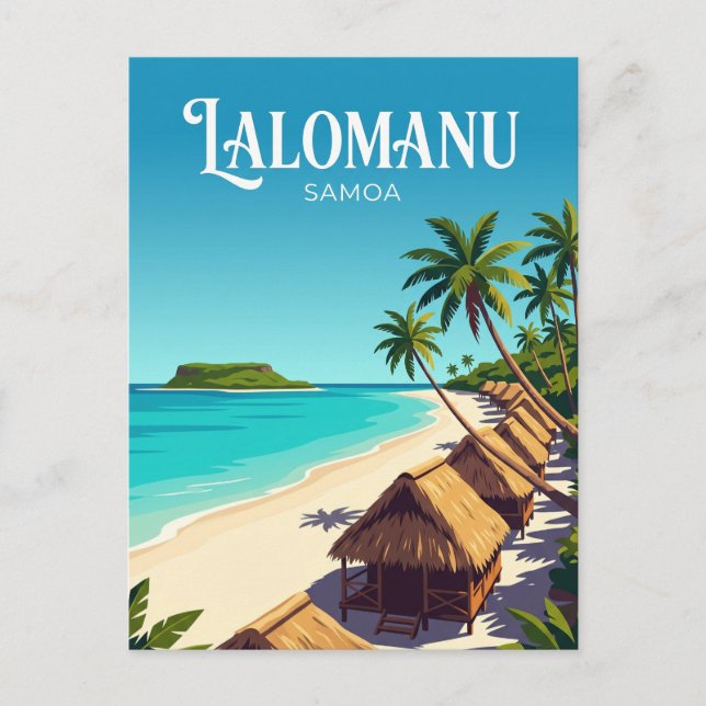 Carte Postale Plage de Lalomanu Samoa (Devant)