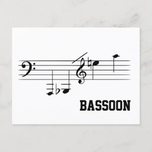 Carte postale Plage de lecture Bassoon