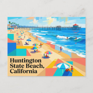 Carte Postale Plage de l'État de Huntington en Californie