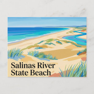 Carte Postale Plage de l'État de la rivière Salinas Californie