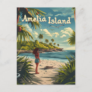Carte Postale Plage de l'île d'Amelia