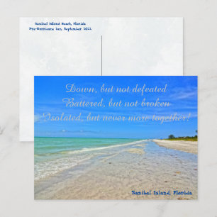 Carte Postale Plage de l'île de Sanibel Floride Pré-ouragan Ian
