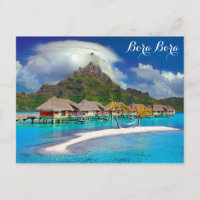 Plage de l'île tropicale de Bora Bora Océan