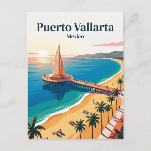 Carte Postale Plage de Los Muertos Mexique