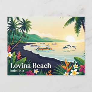 Carte Postale Plage de Lovina Indonésie