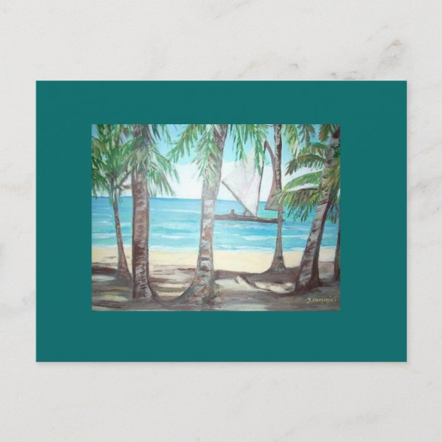 Carte Postale Plage de Luquillo, Porto Rico (Devant)