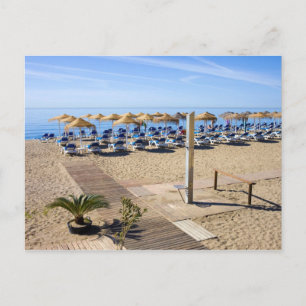 Carte Postale Plage de Marbella sur la Costa del Sol en Espagne