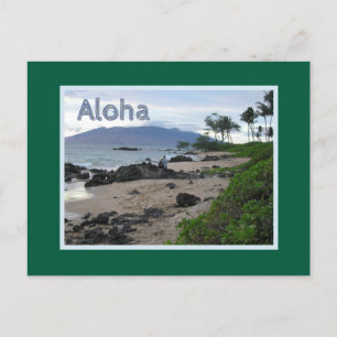 CARTE POSTALE PLAGE DE MAUI À DUSK/ALOHA