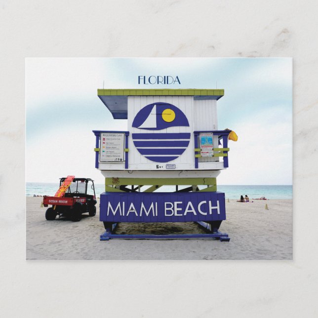 Carte Postale Plage de Miami Floride #02 (Devant)