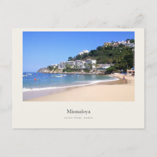 Carte Postale Plage de Mismaloya et collines verdoyantes de Jali
