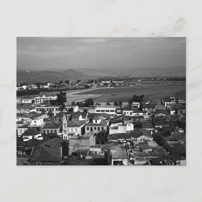 Carte Postale Plage de Nauplie en Grèce vintage (Devant)