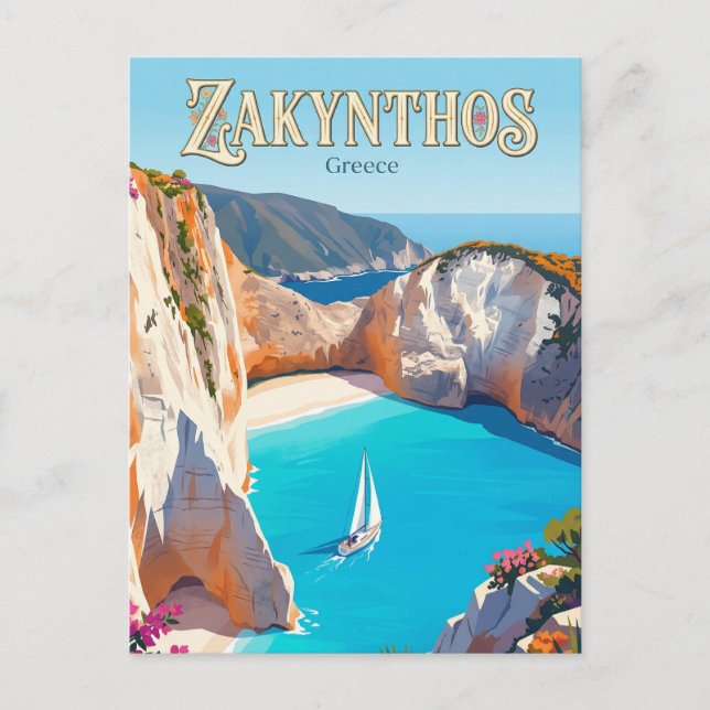 Carte Postale Plage de Navagio Grèce (Devant)