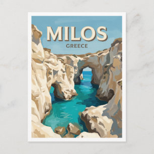 Carte Postale Plage de Papafragas Milos Grèce