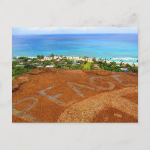 Carte Postale plage de peace banzai