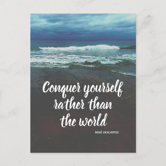 Carte Postale Plage de philosophie de Descartes (Devant)