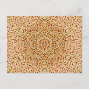 Carte Postale Plage de pierre Vintage Kaleidoscope fractal