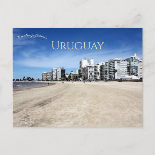 Carte Postale Plage de Pocitos, Montevideo, Uruguay