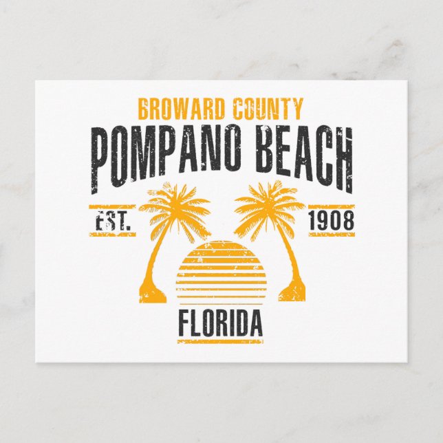 Carte Postale Plage de Pompano (Devant)