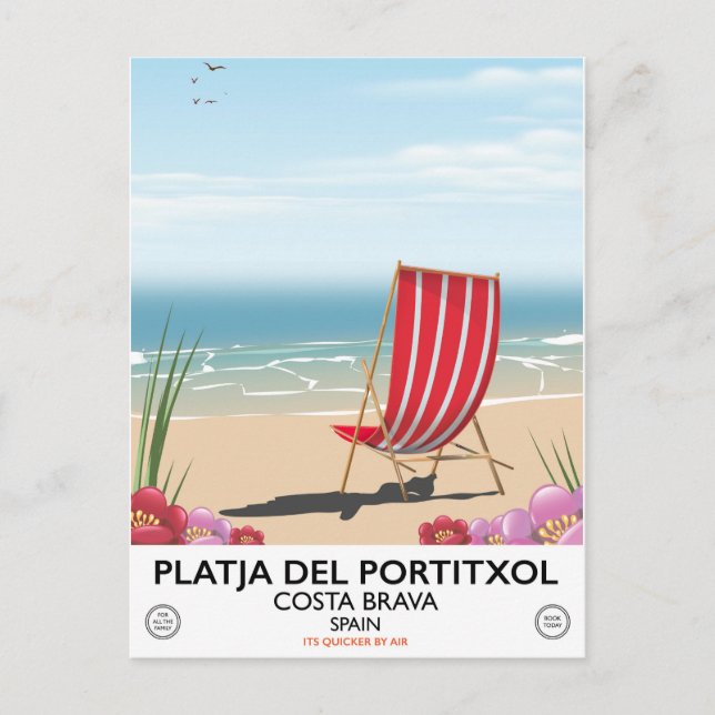 Carte Postale Plage de Portitxol, Costa Brava, Espagne (Devant)