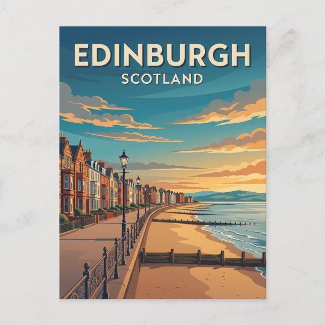 Carte Postale Plage de Portobello Écosse (Devant)