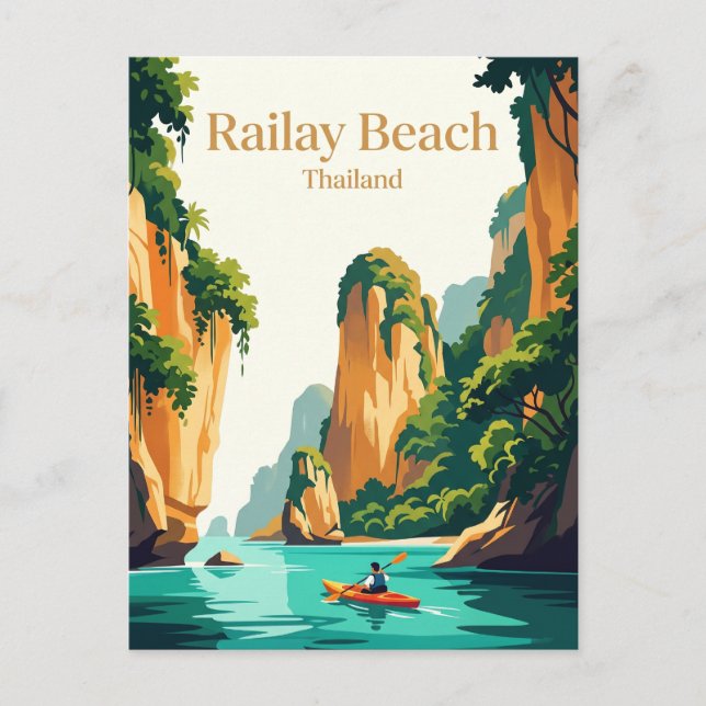 Carte Postale Plage de Railay, Thaïlande (Devant)