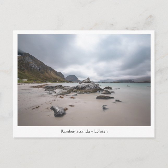 Carte Postale Plage de Ramberg à Lofoten (Devant)