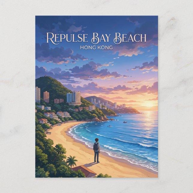 Carte Postale Plage de Repulse Bay Hong Kong (Devant)