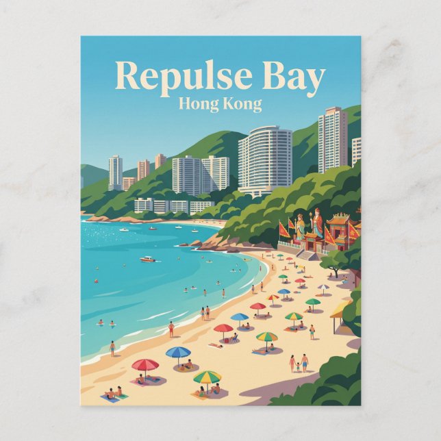 Carte Postale Plage de Repulse Bay Hong Kong (Devant)
