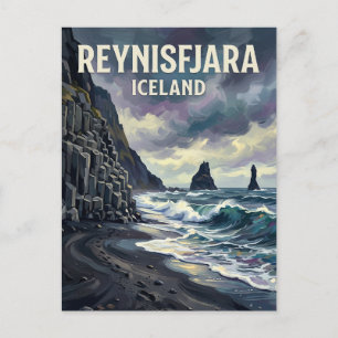 Carte Postale Plage de Reynisfjara en Islande
