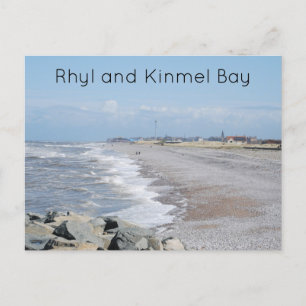 Carte Postale Plage de Rhyl et Kinmel Bay