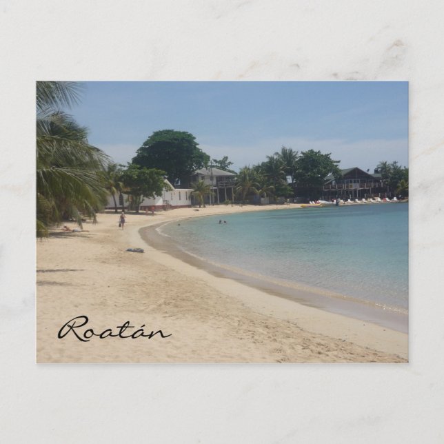 Carte Postale plage de roatán (Devant)