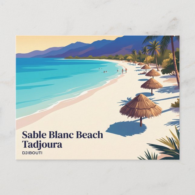 Carte Postale Plage de Sable Blanc Djibouti (Devant)