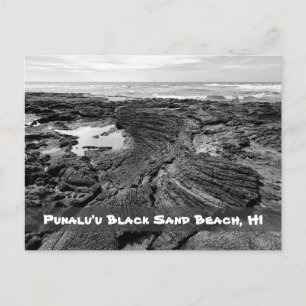 Carte Postale Plage de sable noir de Punalu'u, HI