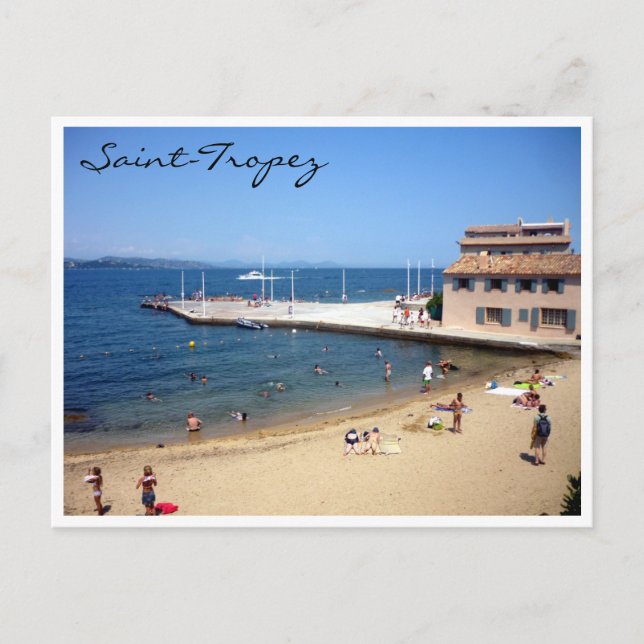 Carte Postale plage de saint tropez (Devant)