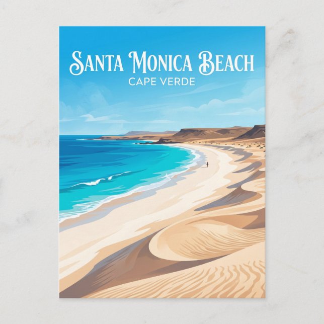 Carte Postale Plage de Santa Monica Cap-Vert (Devant)