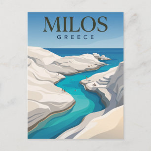 Carte Postale Plage de Sarakiniko Milos Grèce