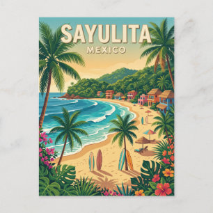 Carte Postale Plage de Sayulita Mexique