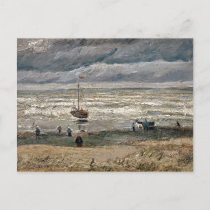 Carte Postale Plage de Scheveningen à Stormy Météo-Van Gogh