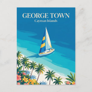 Carte Postale Plage de Sept Milles Îles Caïmans