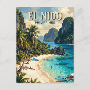 Carte Postale Plage de Seven Commandos El Nido Philippines