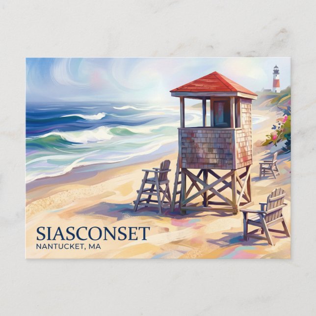 Carte Postale Plage de Siasconset USA (Devant)