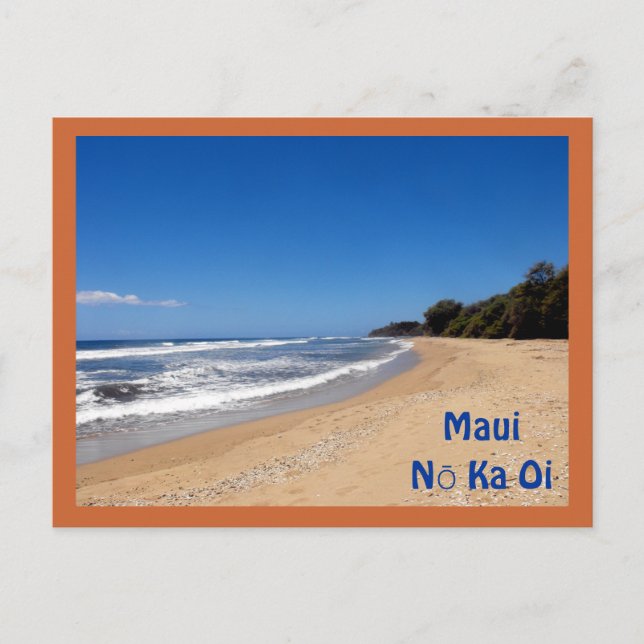 Carte Postale Plage de sucre, Kihei, Hawaii, Maui No Ka Oi (Devant)