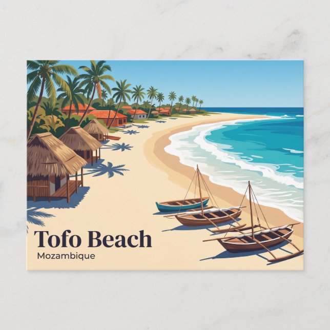 Carte Postale Plage de Tofo Mozambique (Devant)